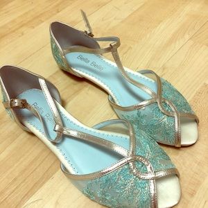 Gorgeous Mint and Silver Bella Belle Shoes